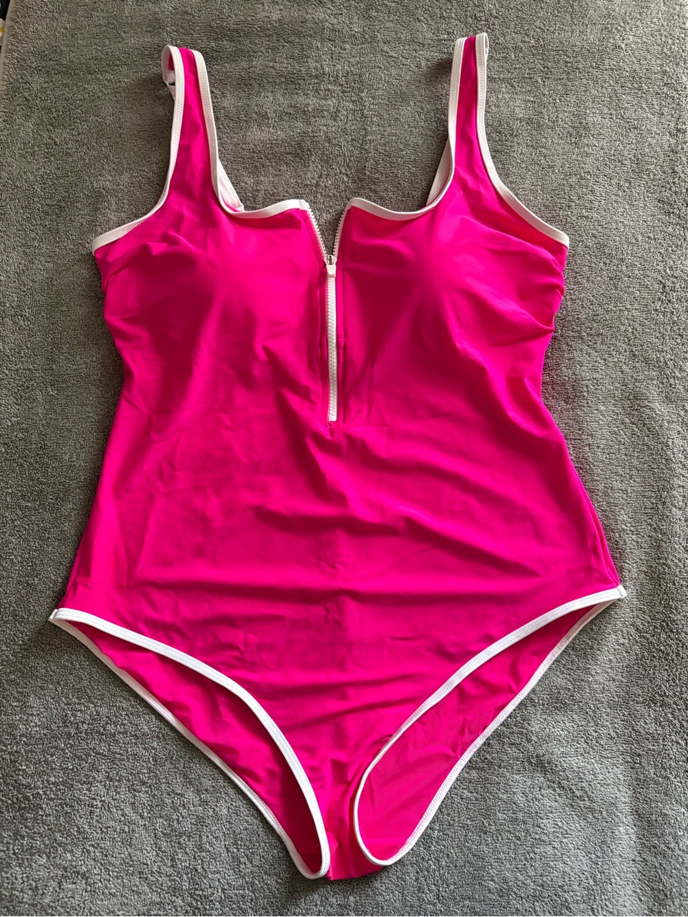 TORRID Zipper One Piece Bathing Suit Swimsuit Hot Pink  Plus Size 2